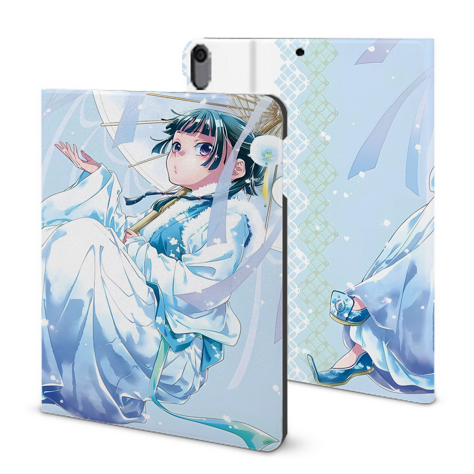 （画像用） 薬屋のひとりごと The Apothecary Diaries IPad ケース ブック型 PUレザー TPU 耐衝撃 軽量 薄型 ペン収納なし 全面保護 IPad 各モデル対応